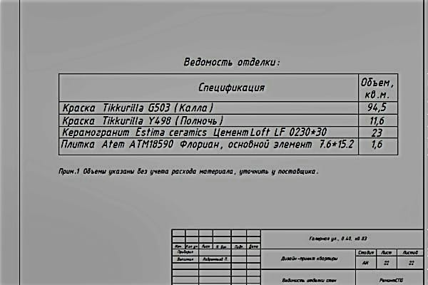Образец проекта комфорт